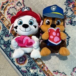 Marshall and Chase Paw Patrol stuffed animals